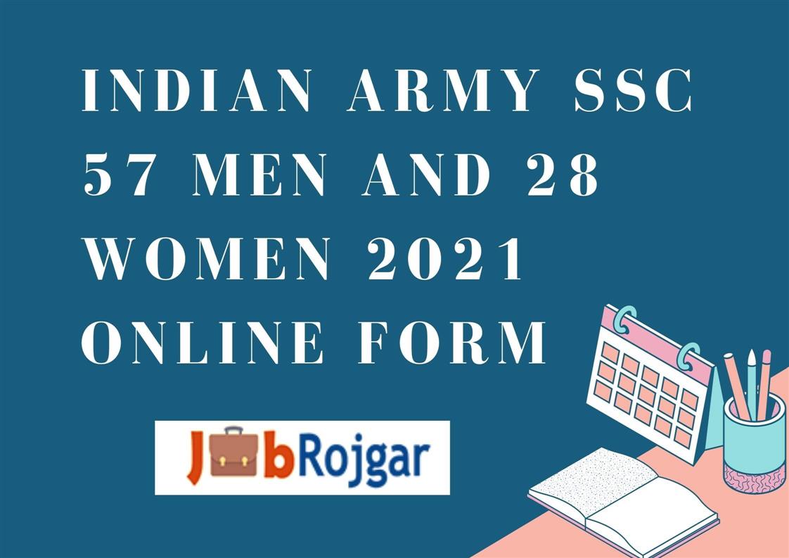 57 SSC Men & 28 SSC Women Recruitment 2021
